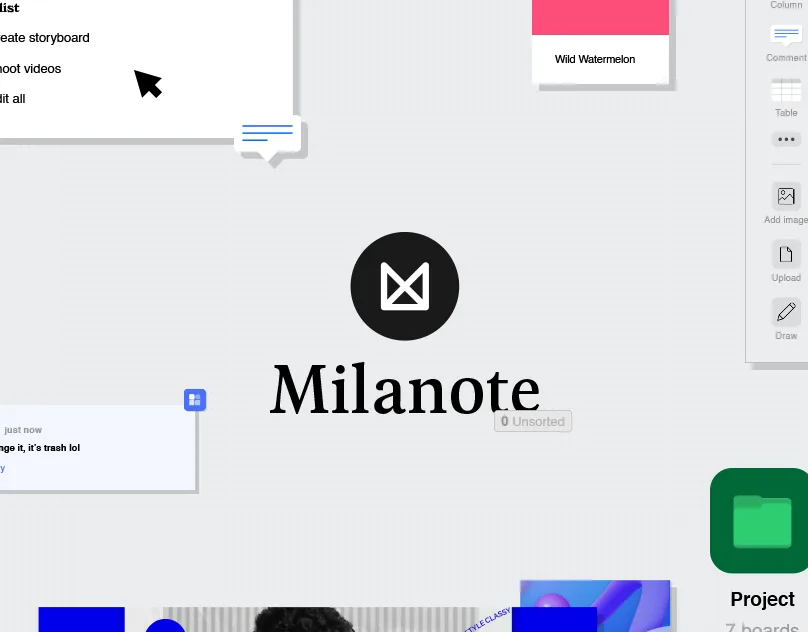 Projeto Milanote